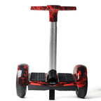 Hoverpro Bluetooth Self-Balancing Scooter with Handle Bar – Red & Black Graphic Design S11+ Miniseg Redfire with Handle Hoverboard
