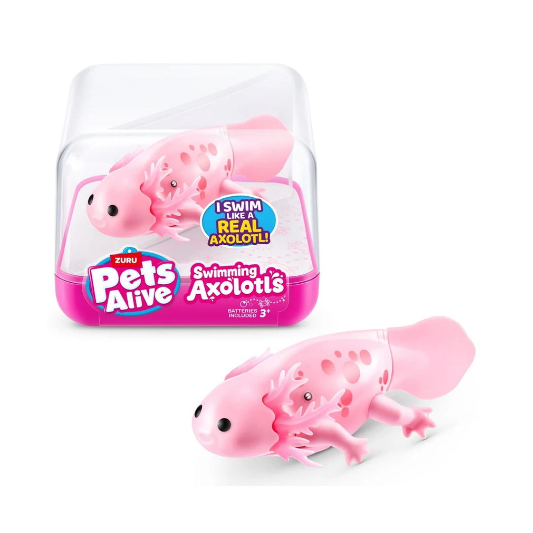 Zuru Pets Alive Swimming Axolotl Toy Interactive Water Swimming Toy for Kids