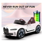EMotorad Formula Fun Battery Oprated BMW i4 Ride-On Car, White