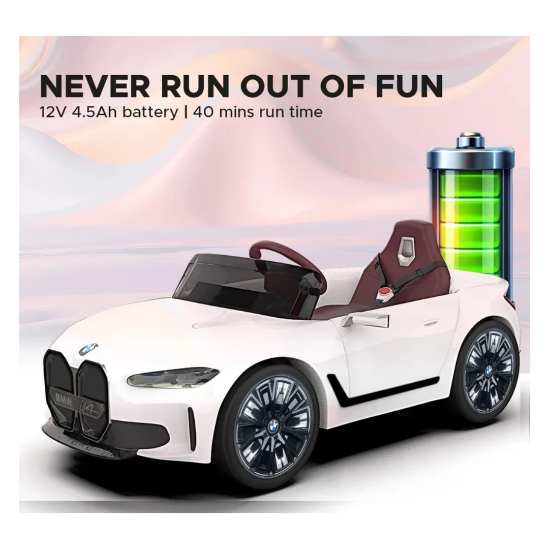 EMotorad Formula Fun Battery Oprated BMW i4 Ride-On Car, White