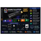 4K Ultra HD Game TV Stick with Dual Wireless Game Controllers – Android TV & Gaming Stick