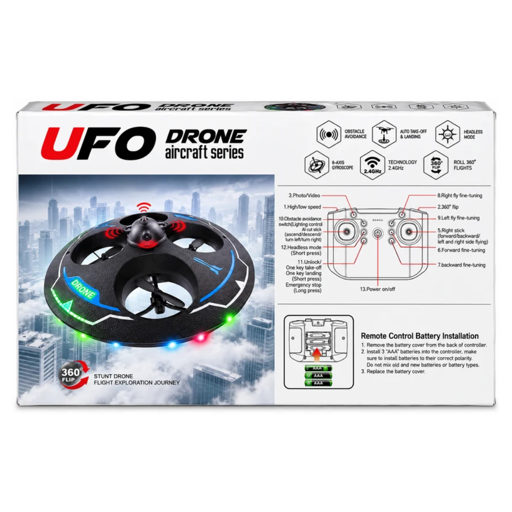 UFO Drone Aircraft Series with HD Camera & Obstacle Avoidance – 2.4GHz