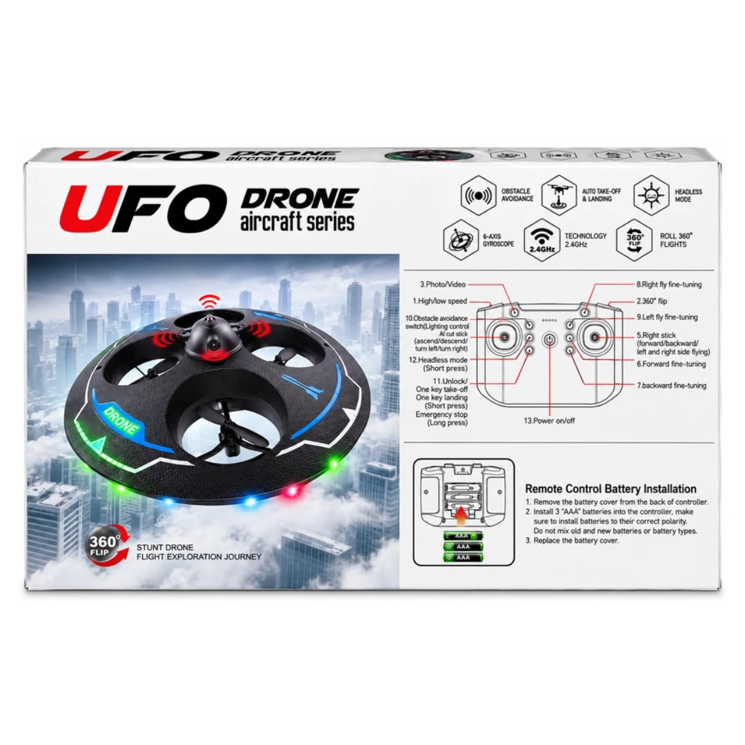 UFO Drone Aircraft Series with HD Camera & Obstacle Avoidance – 2.4GHz