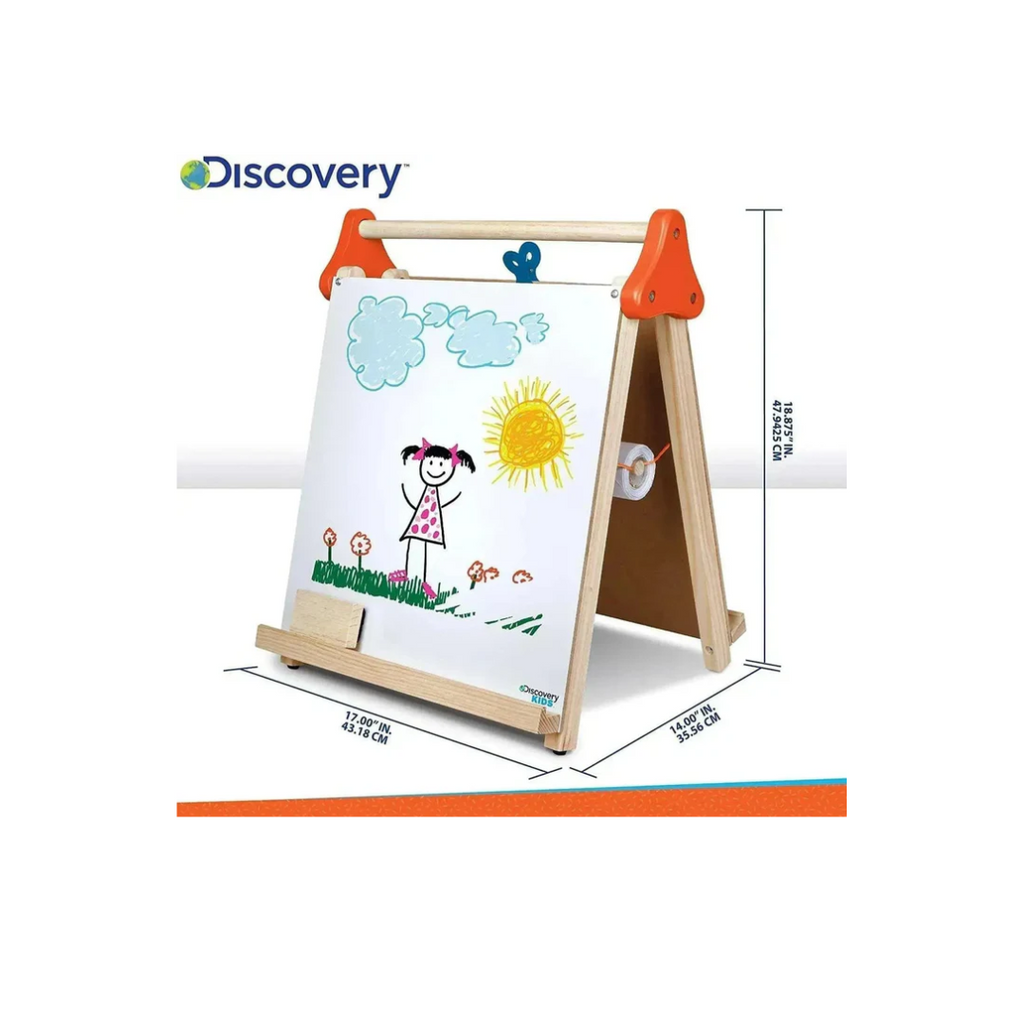 Discovery Kids Wooden 3 in 1 Tabletop Easel