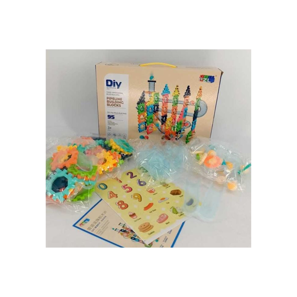 PZL DIY Pipeline Building Blocks 95pcs