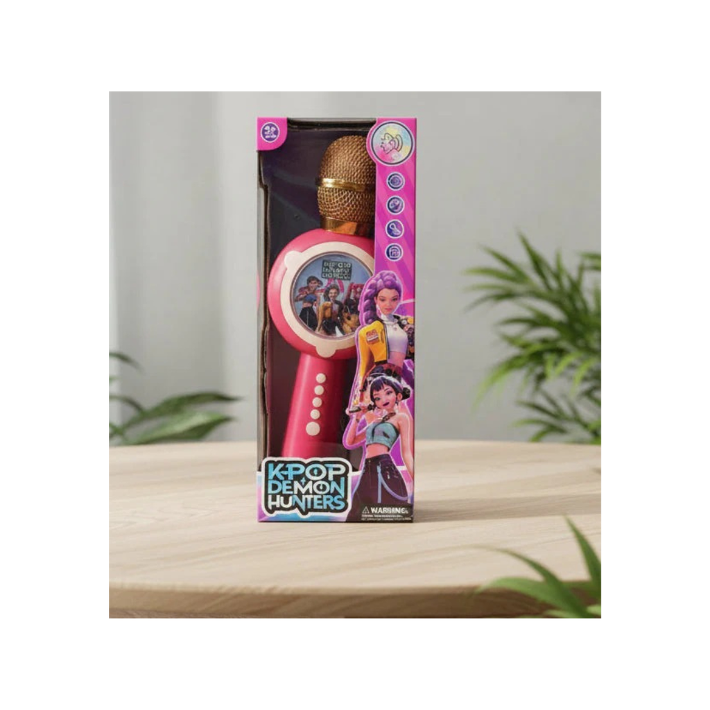 Rainbow Toys K Pop Demon Hunter Wireless Headphones Karaoke Microphone with LED Lights, Bluetooth