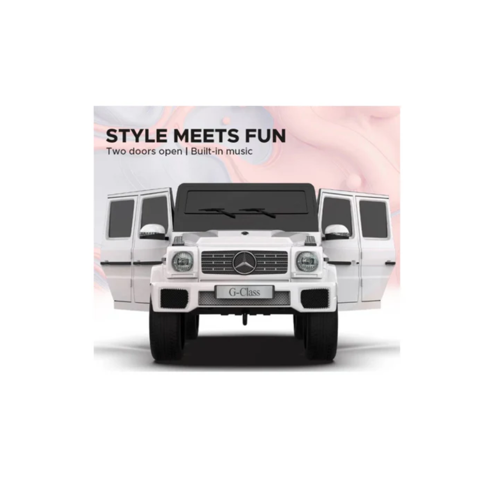 EMotorad Formula Fun Mercedes Benz G-Wagon Ride-On Car for Kids (White)