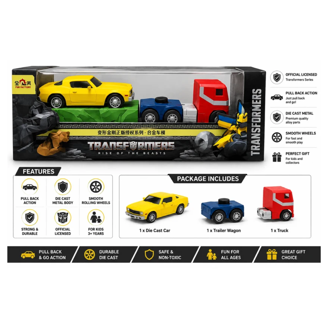 Transformers Alloy Car & Truck Vehicle Set – Die-Cast Style Collectible Toy Set