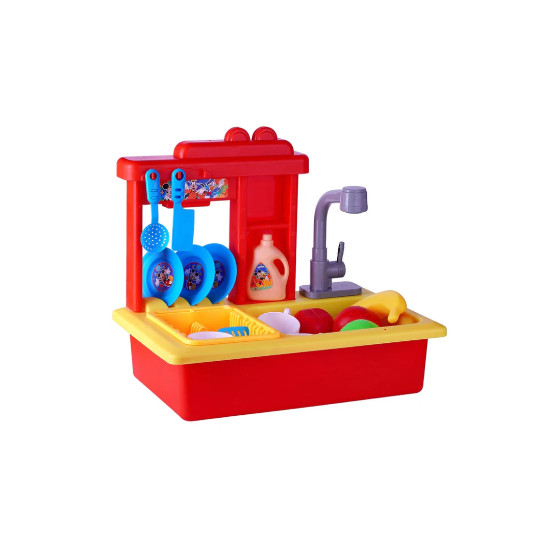 Kriiddaank Toy Kitchen Sink 22 Pieces Mickey Mouse, 3Y+