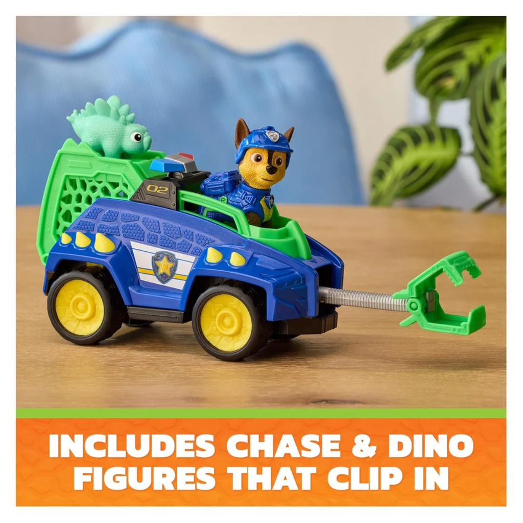 PAW Patrol The Dino Movie Chase Dino Rescue Cruiser with Chase Figure & Baby Dinosaur