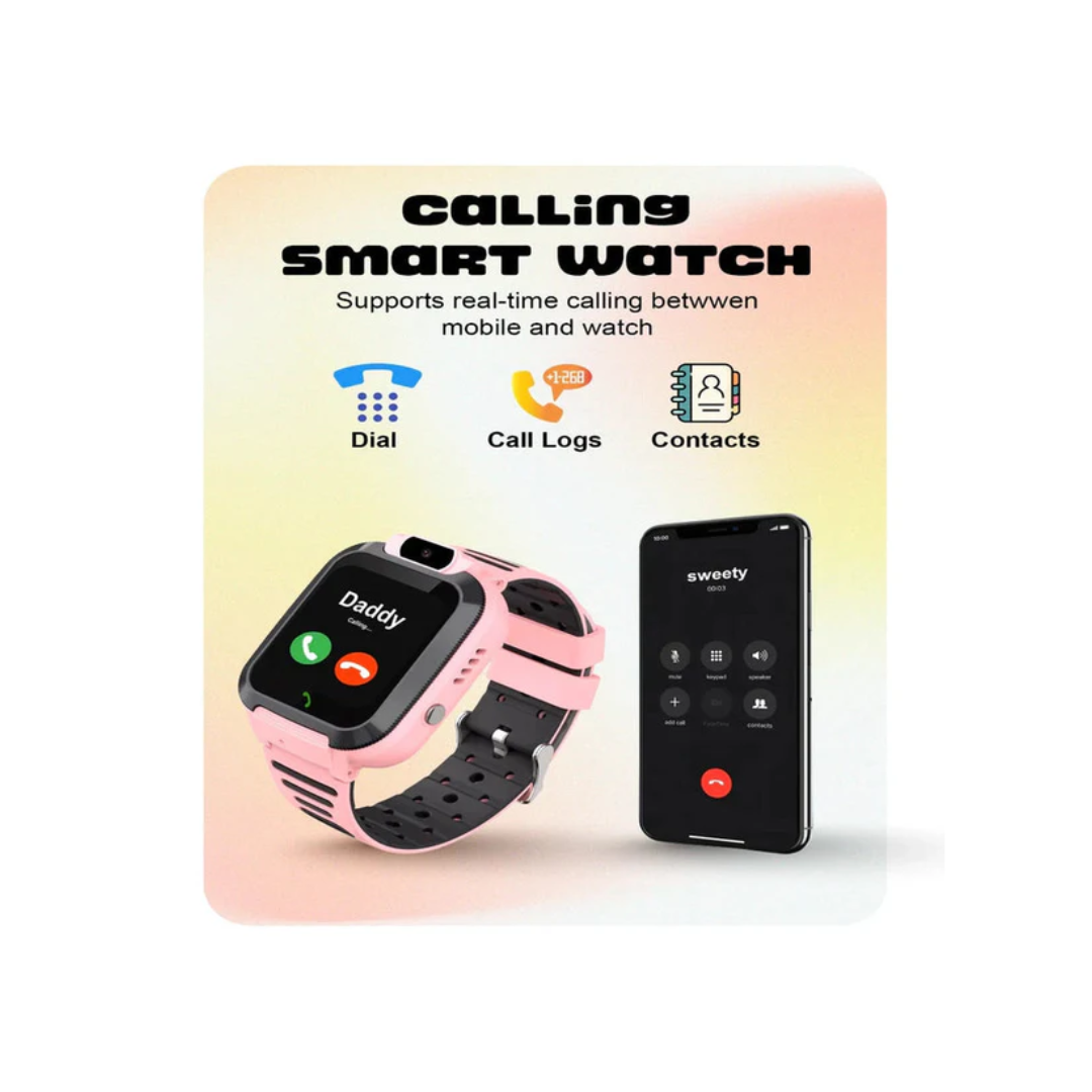 Spiky Basilisk Smartwatch With GPS For Kids Pink