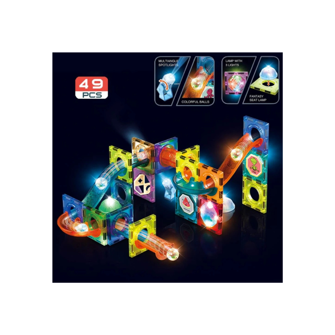 Dige Light Magnetic Tiles Building Blocks for Kids (49 Pc)