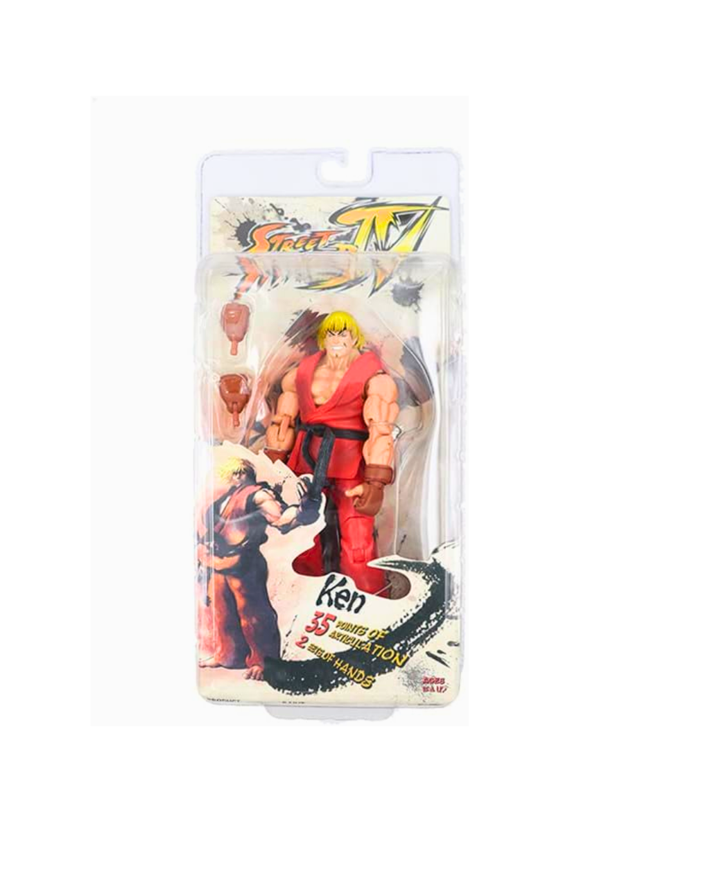 Street Fighter Ken Masters Action Figure 35 Points of Articulation Premium Collectible Figure Red