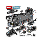 Rainbow Toys SWAT Armored Bus C0547A, Building Set for Fans of Army Mobile Command Center and Police Cars, Building Blocks