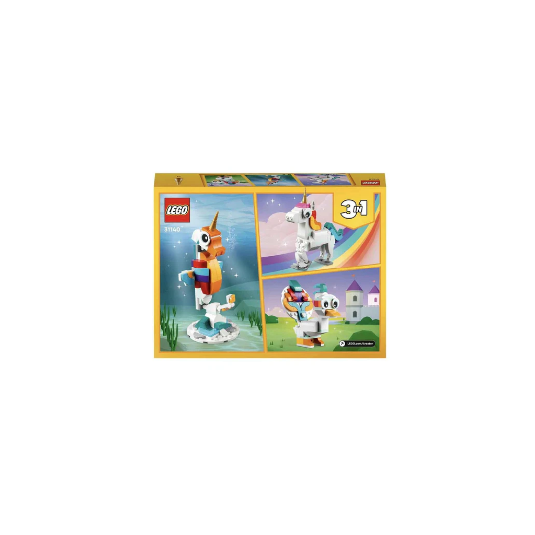 LEGO Creator Magical Unicorn 31140 Building Toy Set (145 Pieces), Multi Color