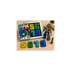 Gooeke Distortion Number Small Puzzle Board with Transforming Robot