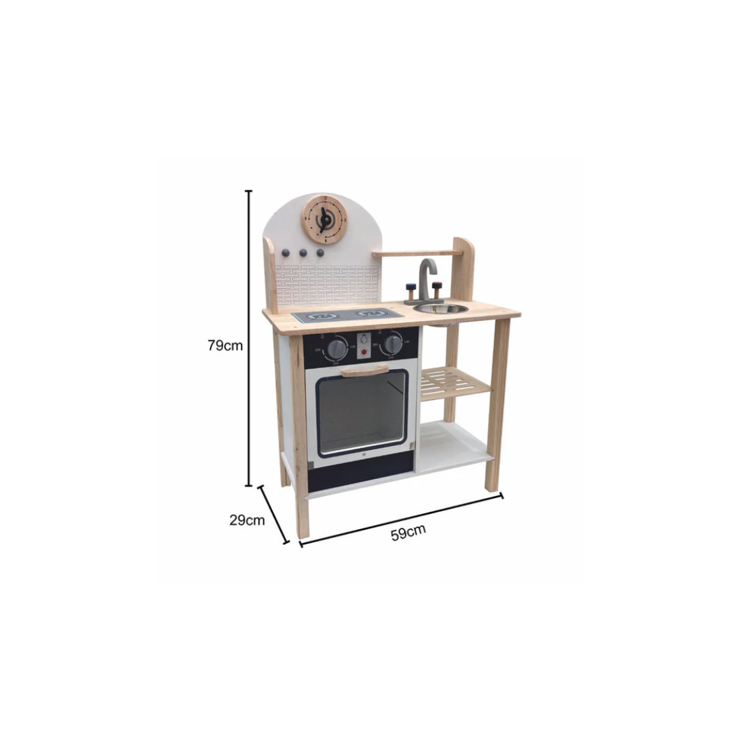 Open Ended Tiny Chef's First Wooden Kitchen (8 Accessories included)