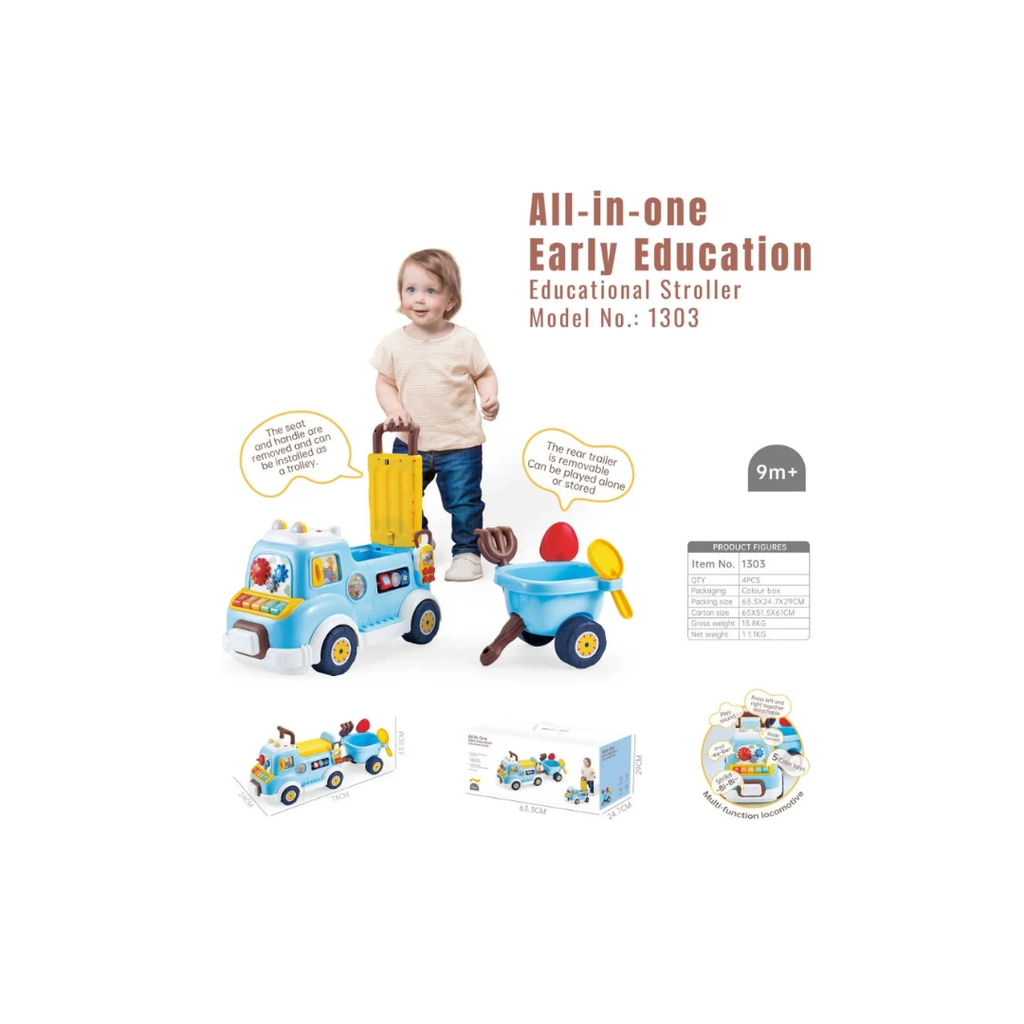 Youleen All-In-One Early Educational Stroller Car bus Musical