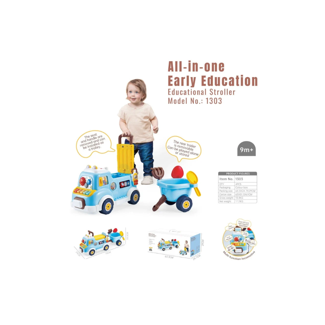 Youleen All-In-One Early Educational Stroller Car bus Musical