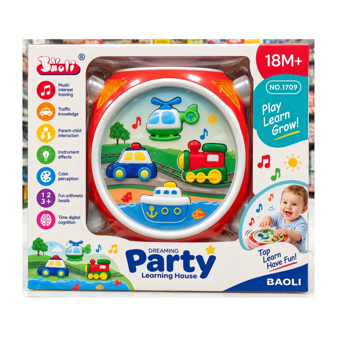 Baoli Dreaming Party Learning House Musical Activity Toy – Transport Theme 18M+