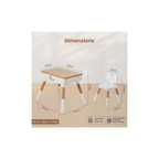 R for Rabbit Little Genius Woodland Kids Study Table White