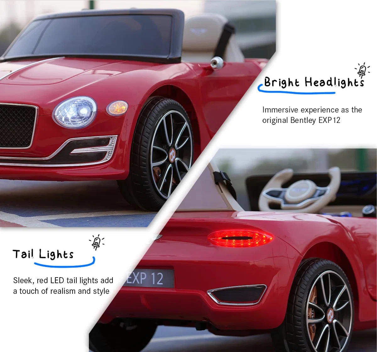 EMotorad Formula Fun Battery Oprated Bentley EXP12 CAR (Red)