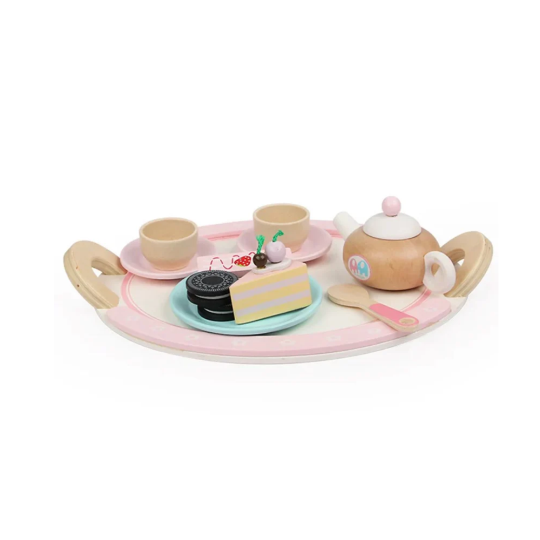 Rainbow Toys Wooden Premium Cake Tea Set, 12 set toys