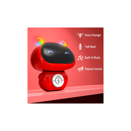 Mirana Mr. Robot Talk Back Toy for Kids - 3 Voice Changing Effects, Onboarded Music Red