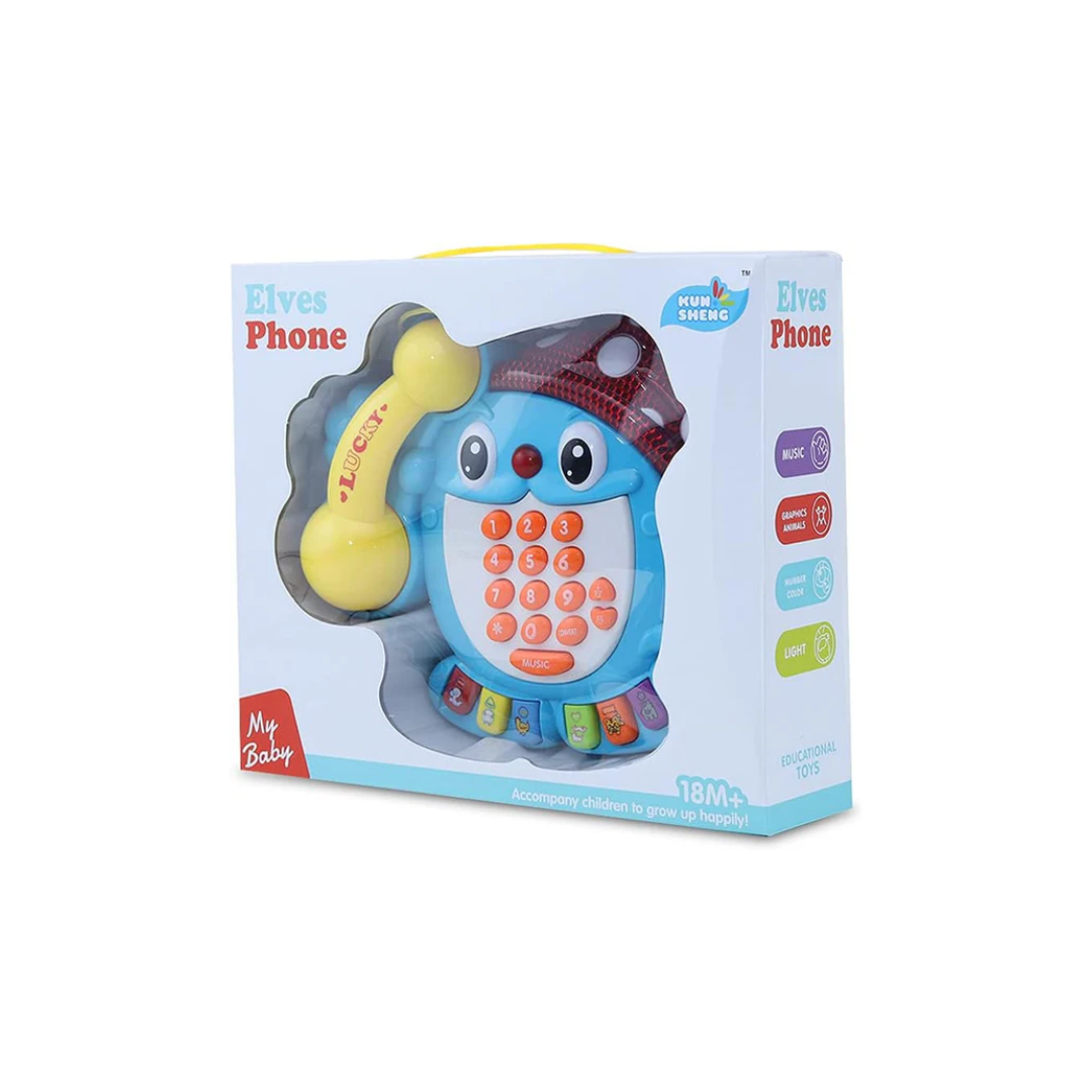 Rainbow Toys Musical Phone With 10 rings For Unisex, Light