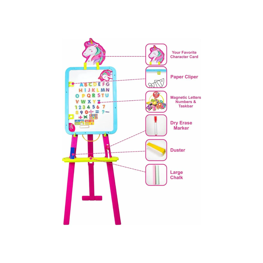 Itoys 8-in-1 Easel Board Magnetic Writing and Learning Activity Board