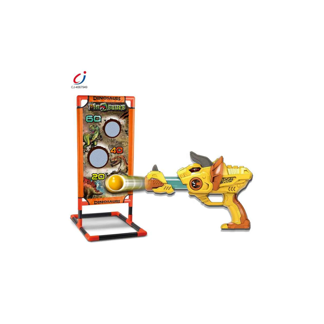 Rainbow Toys Dinosaur Shooting Target Gun Set Foam Ball air Gun