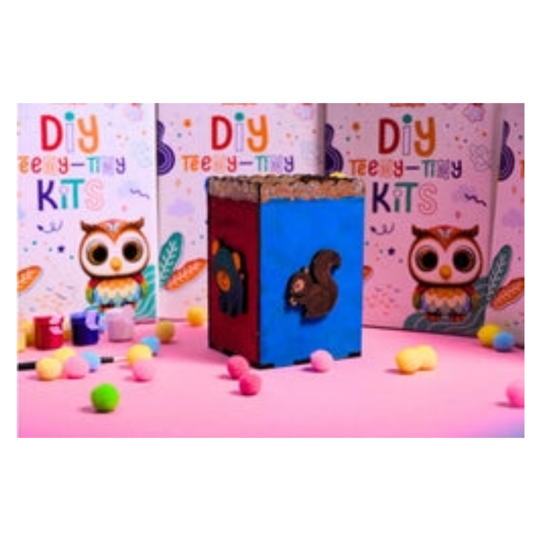 ilearnngrow Teeny Tiny DIY Pen Stand Craft Kit – Desk Organizer Craft Set for Kids