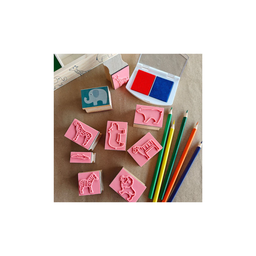 Open Ended My First Wooden Stamp Kit - Animal