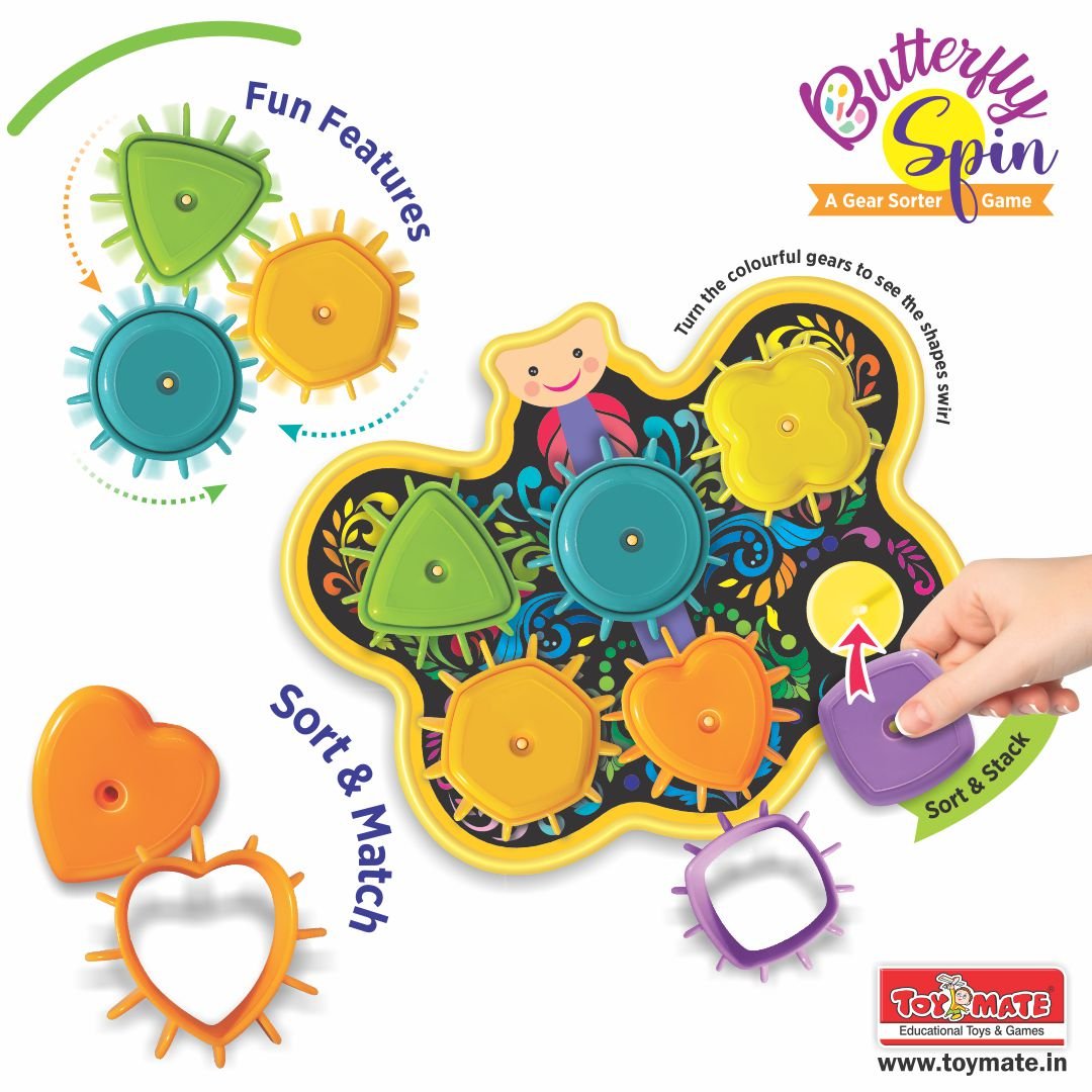 Toymate Butterfly Spin - A Gear Sorter Toy