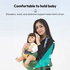 StarAndDaisy 3-in-1 Baby Carrier with Hip Seat, Ergonomic M-Shaped Support, Multiple Carrying Modes & Storage Pockets – Green
