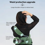 StarAndDaisy 3-in-1 Baby Carrier with Hip Seat, Ergonomic M-Shaped Support, Multiple Carrying Modes & Storage Pockets – Green