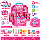 Xiong Cheng 3 in 1 Kitchen Chef Backpack Playset | Portable Pretend Cooking Toy | Ages 3+
