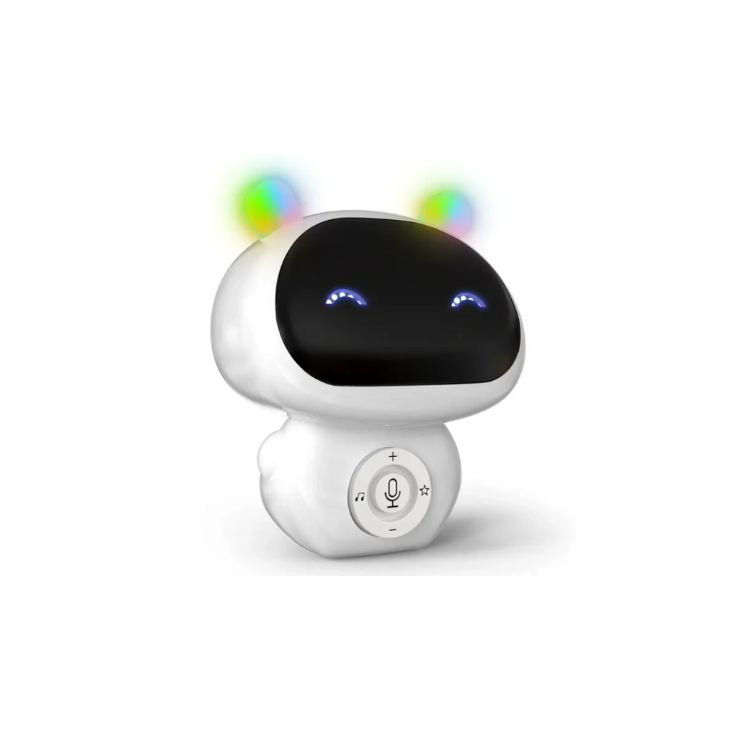 Mirana Mr. Robot Talk Back Toy for Kids - 3 Voice Changing Effects, Onboarded Music White