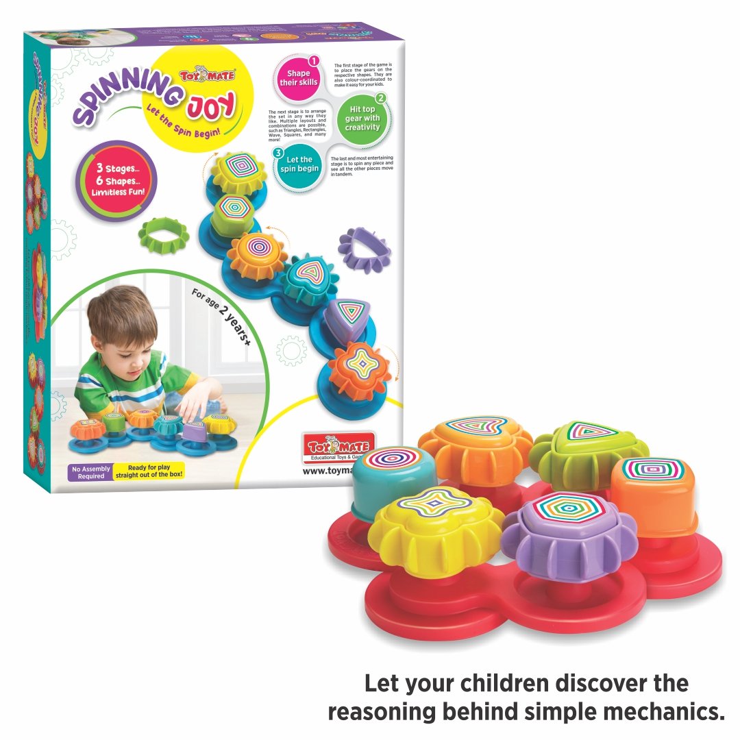 Toymate Spinning Joy Gear Toy | 3-Stage Activity Set for Kids (18M+)