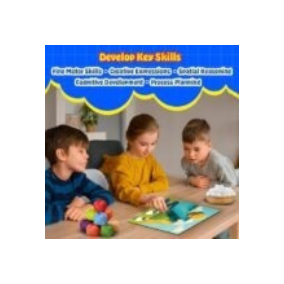 Kreeda Sand Art & Wool Art DIY Mess Free Craft Kit