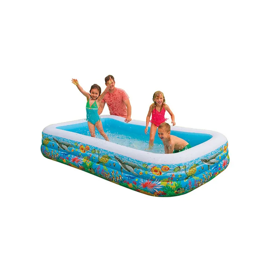 Intex 58485 Swim Center Inflatable Family Pool 10 Feet – Large Kids Outdoor Garden Swimming Pool
