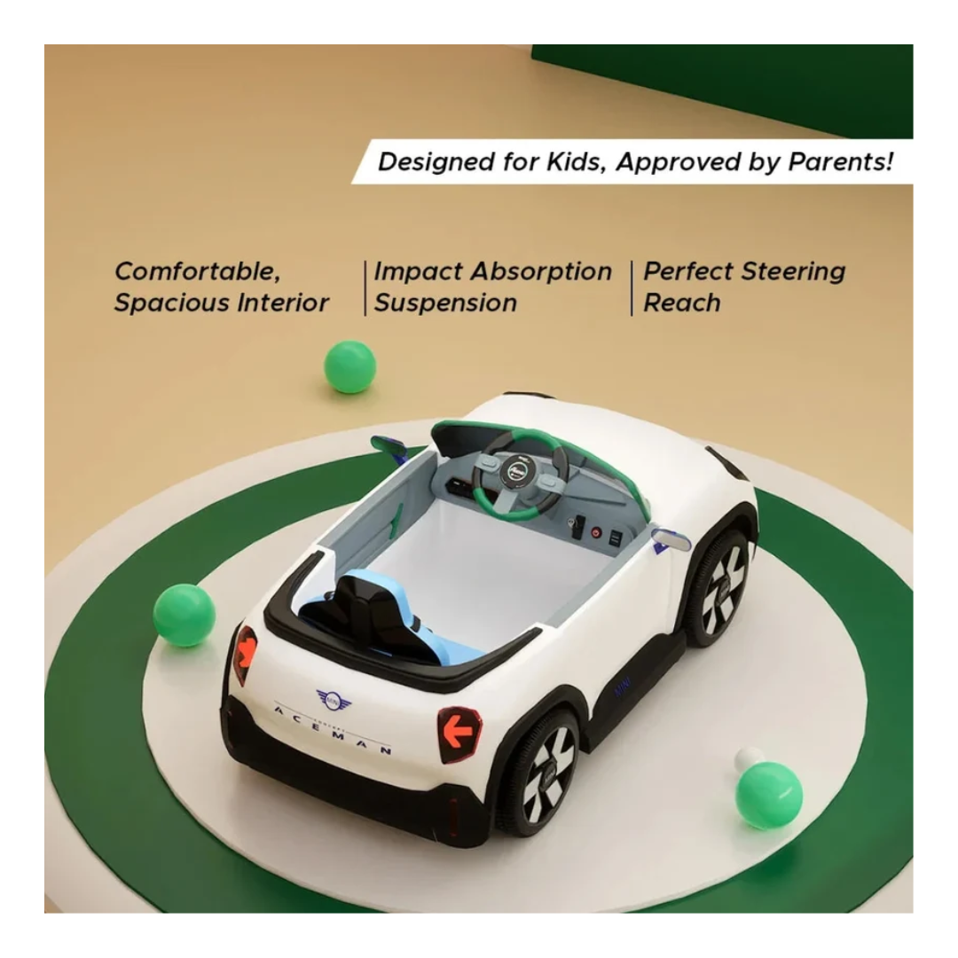 Emotorad Formula Fun Battery Oprated  Car Mini Cooper Aceman -White