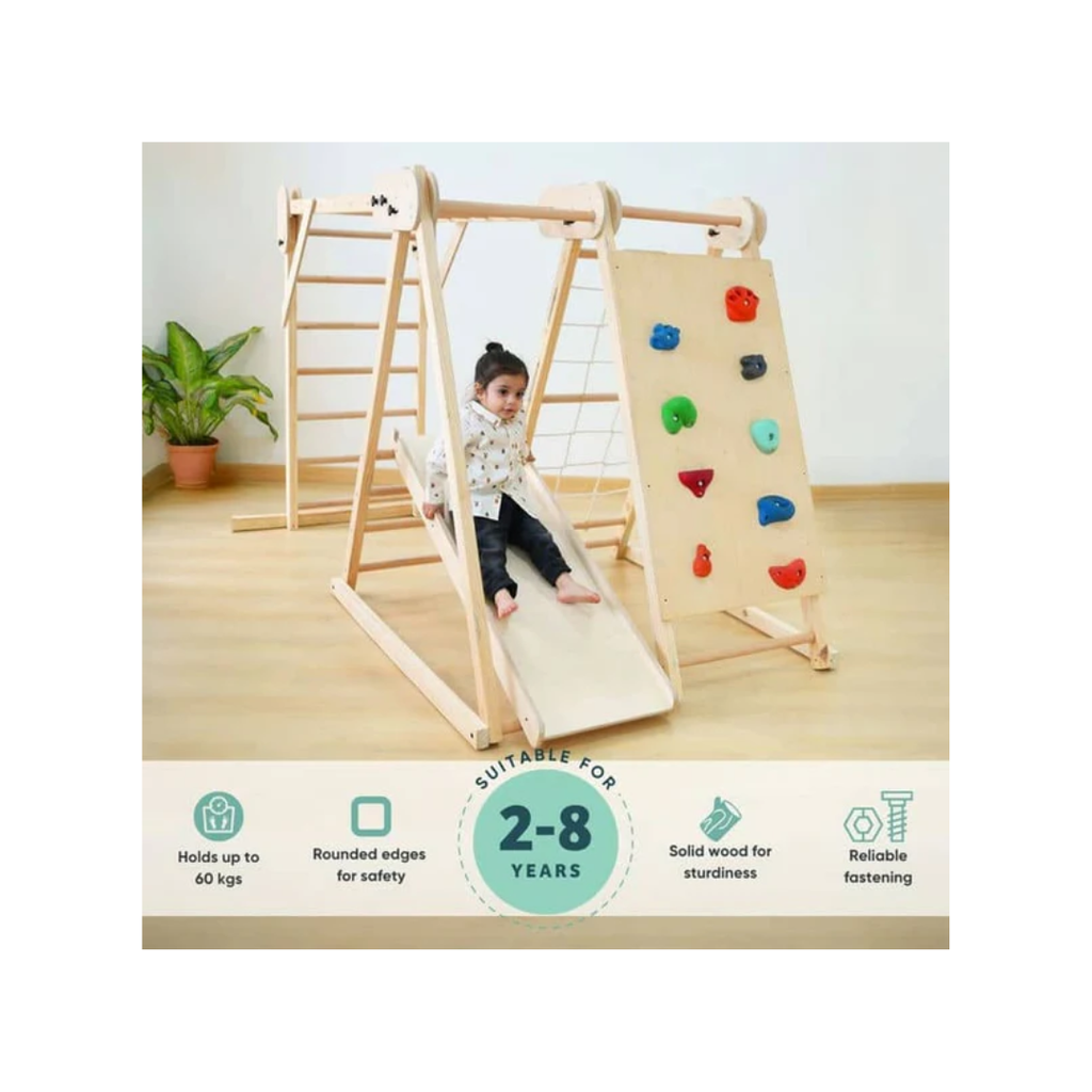 Curious Cub Wooden Foldable Jungle Gym