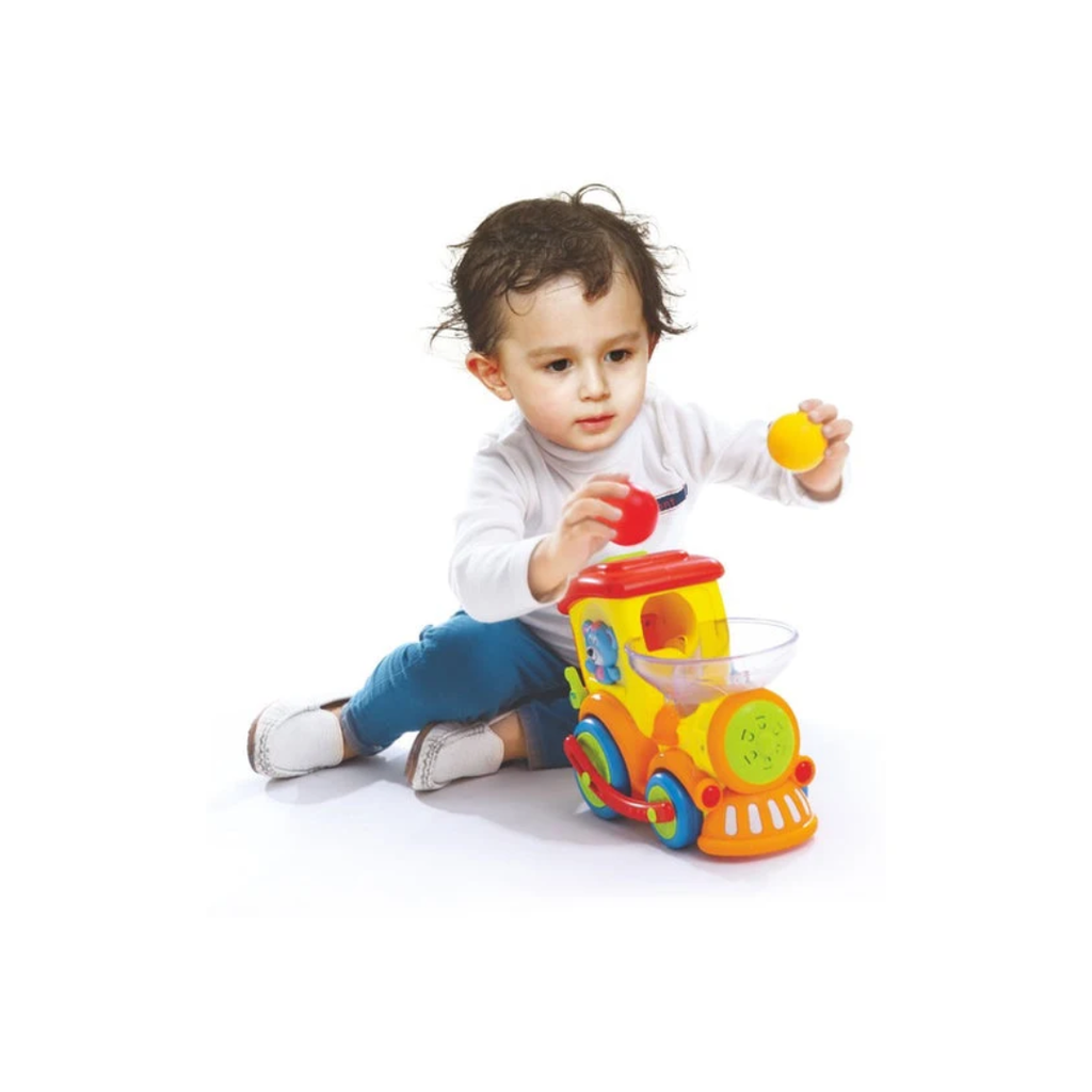 Hola Drop N Go Train Toy for Kids Interactive Ball Drop Train with 3 Play Modes Educational Learning Toy