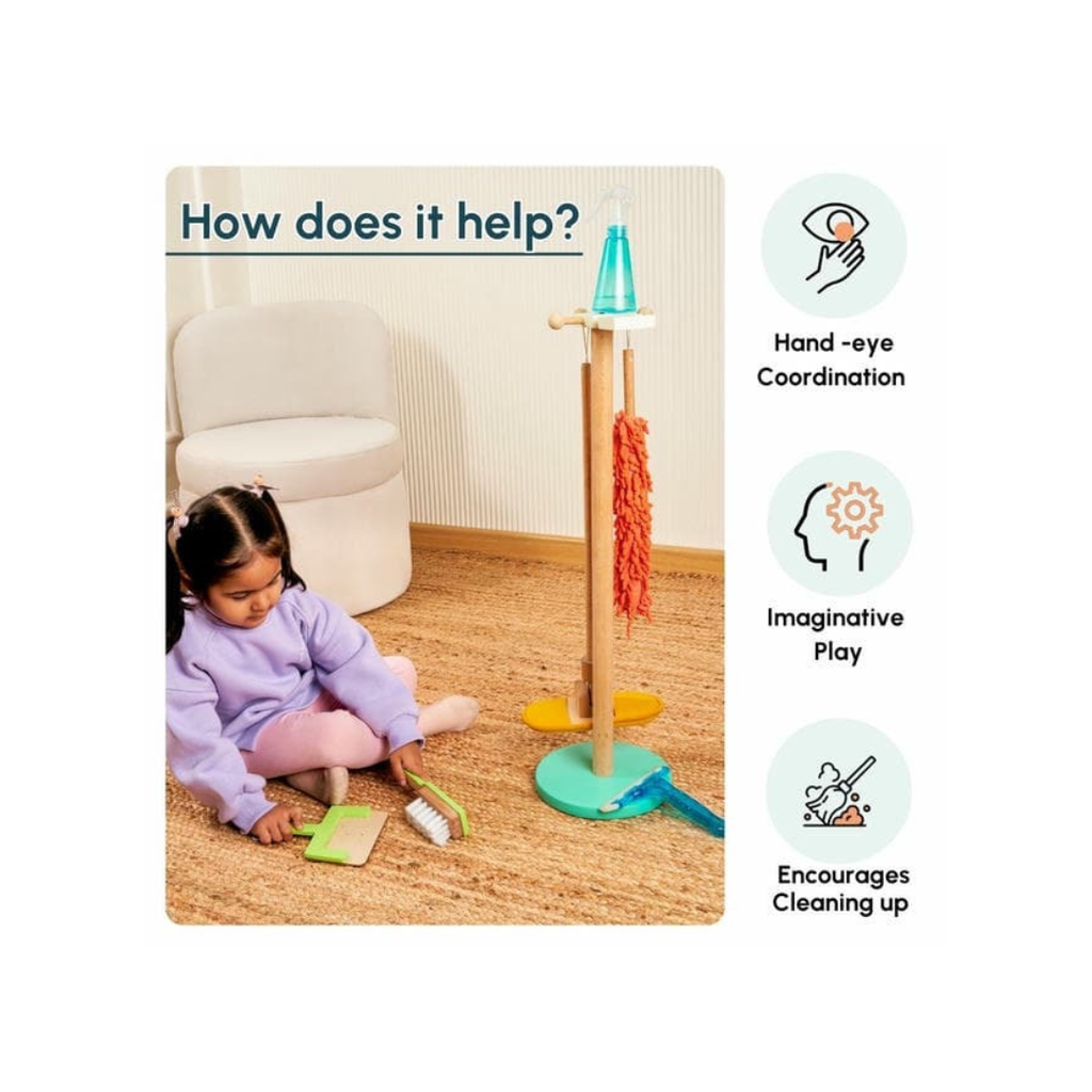 Curious Cub Wooden Cleaning Set
