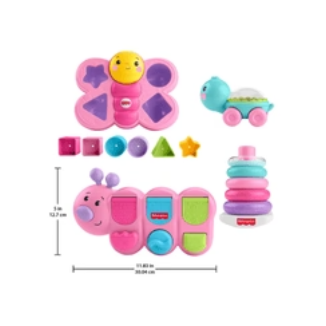 Fisher-Price Sit & Play Learning Bundle – 4 Activity Toys 6M+
