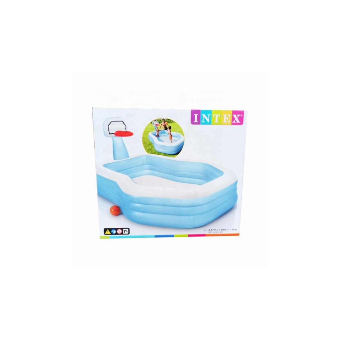Intex Swim Center Shootin' Hoops Inflatable Pool 2.57m x 1.88m 57183
