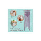 Kalakaram Pink Purple Wall Hanging Kit, Macrame Wall Hanging Decoration DIY Kit