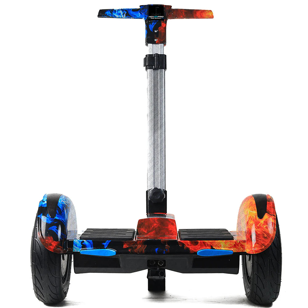 Hoverpro Bluetooth Self-Balancing Scooter with Handle Bar – Fire & Ice Graphic Design S11+ Miniseg Coolfire with Handle Hoverboard