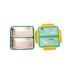 YOUP Stainless Steel Pluto Unicorn Theme Kids Bento Lunch Box With 2 Compartments